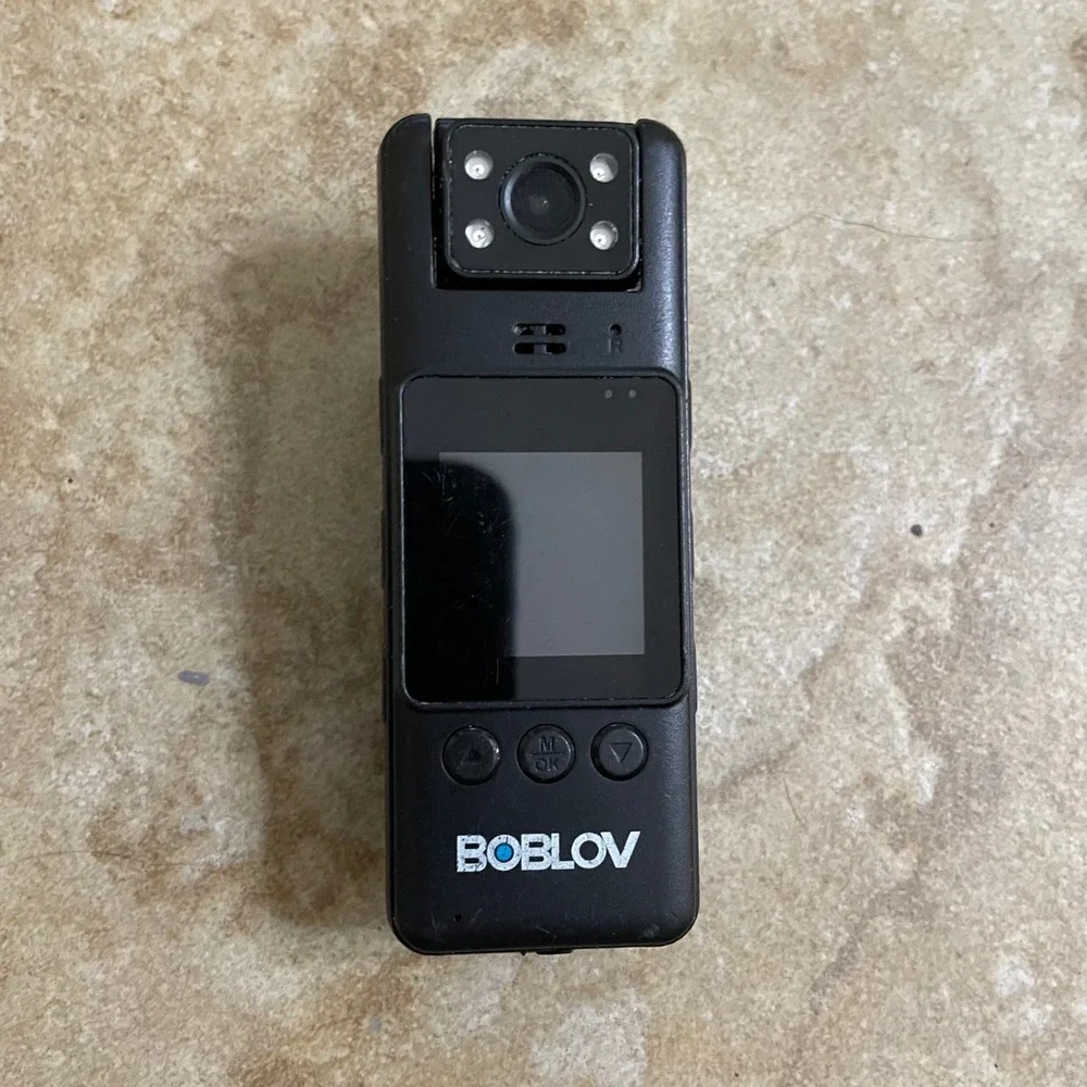 BOBLOV Body Camera Wearable 1080P HD Video Recorder with Night Vision Black